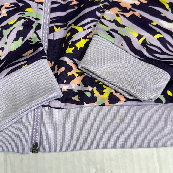 Adidas Youth Girls Size XLarge Purple Colorful Swirls Full Zip Up Track Jacket - Picture 8 of 11
